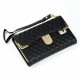 Galaxy                     Note 3 Case Tradekmk(TM) Luxury Gold Edge Bling Crystal Design Superior                     Soft Grid Leather Wallet Case Cover Compatible with Samsung Galaxy Note
