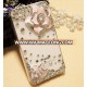 NEW 3D Camellia Crystal Handmade Case cover skin for Iphone 5 5S DIY86